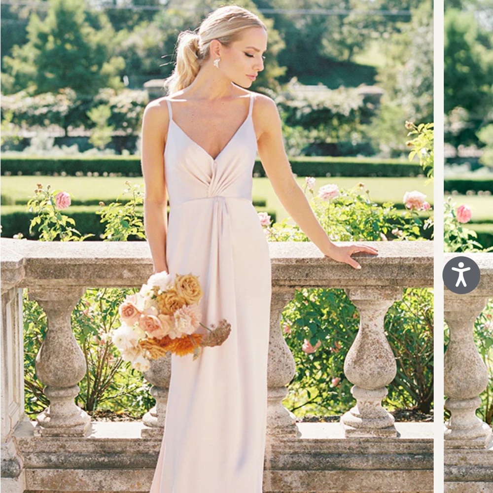 Revelry Giada Satin Champagne size 10